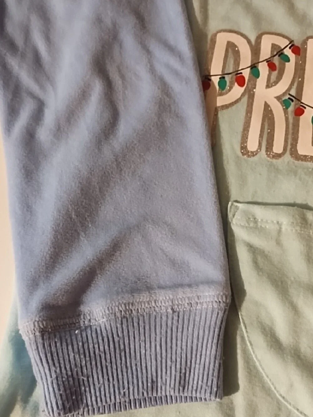 Justice Light Blue & Sky Blue 'YETI for Presents' Long Sleeve Tee Very Nice 12 .
